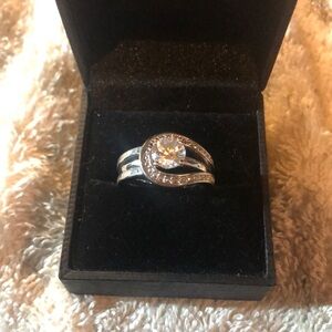 Women’s Ring, size 7, sterling silver and cubic zirconia